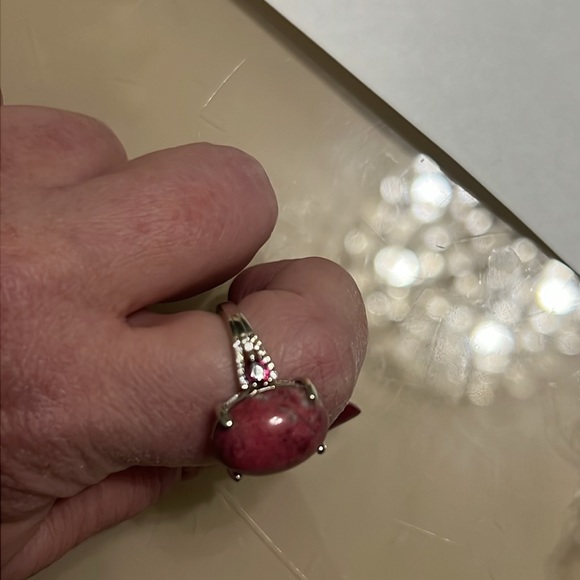 Just in- natural thulite of Norway ring in sterling silver - Picture 8 of 8